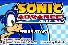 Sonic Advance Title Screen